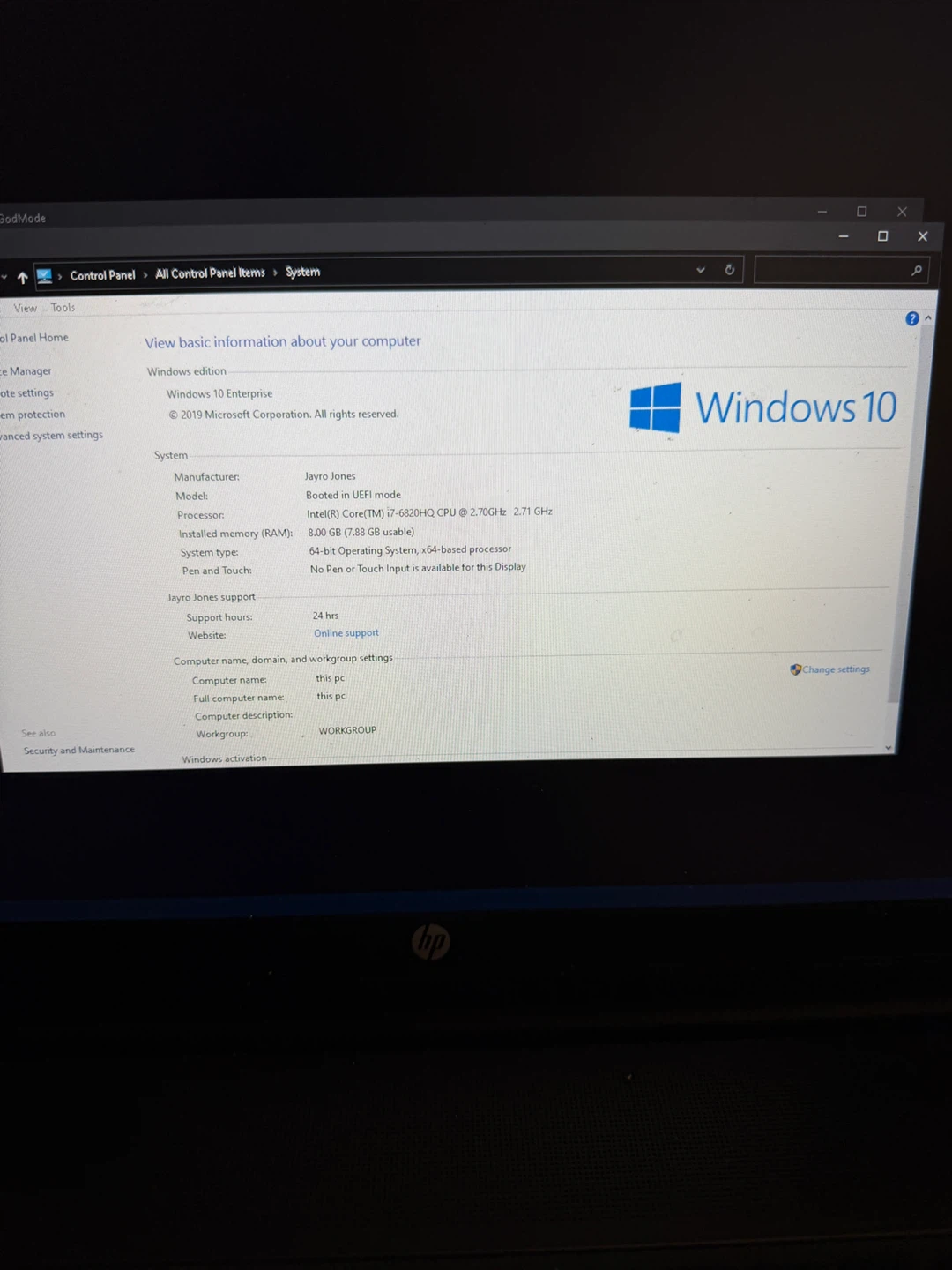 HP Laptop - Intel Core i7, 8GB RAM, 237GB Storage - photo 3