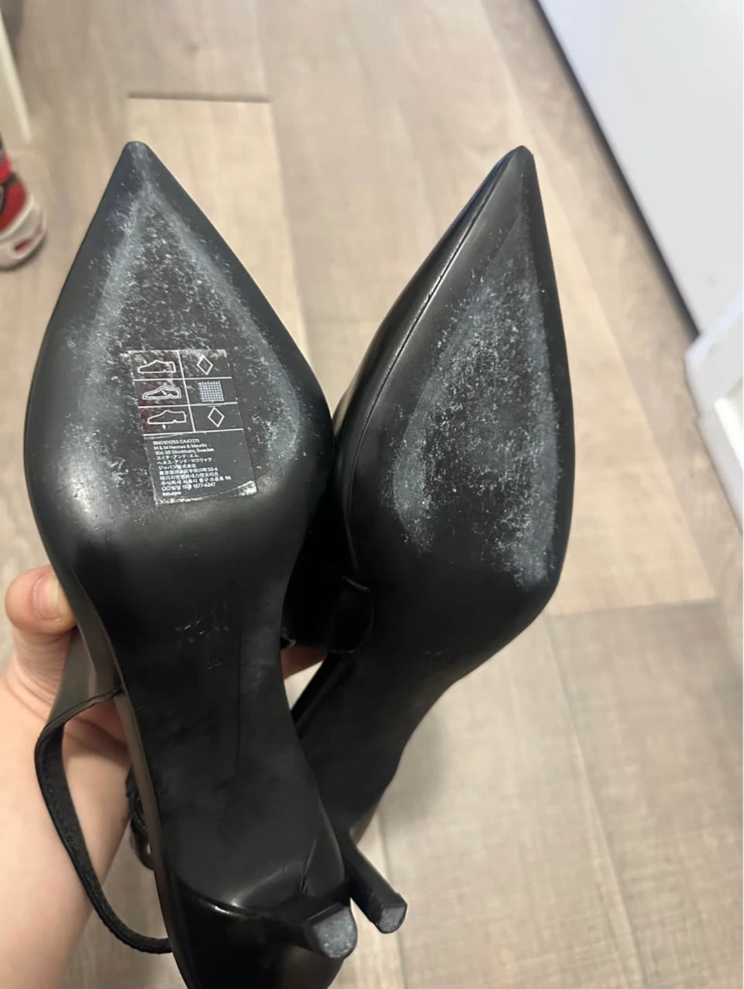 H&M Black Slingback Heels - Size EUR 38/US 7 - photo 5