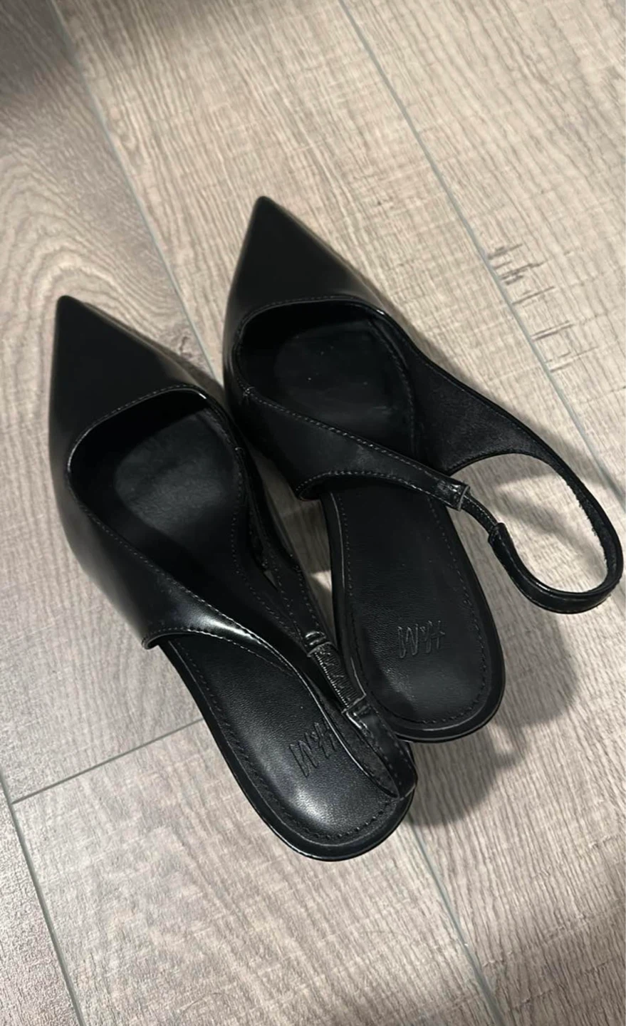 H&M Black Slingback Heels - Size EUR 38/US 7 - photo 3