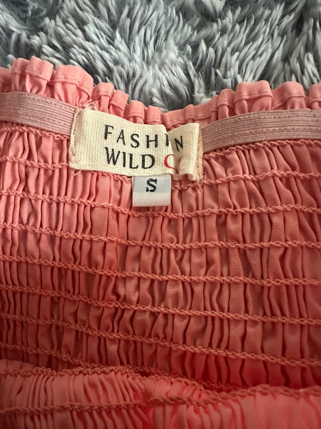 FASHION WILD Coral Smocked Off-Shoulder Dress - Size S - photo 3
