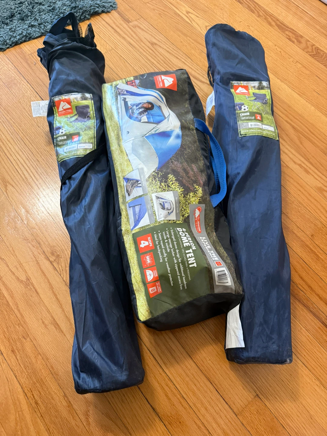 Ozark Trail 4-Person Dome Tent and camping chairs - photo 4