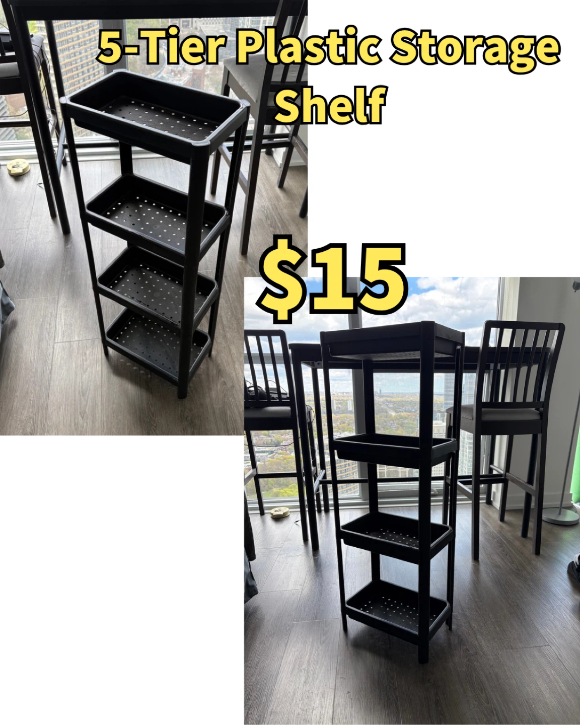 5-Tier Plastic Storage Shelf
