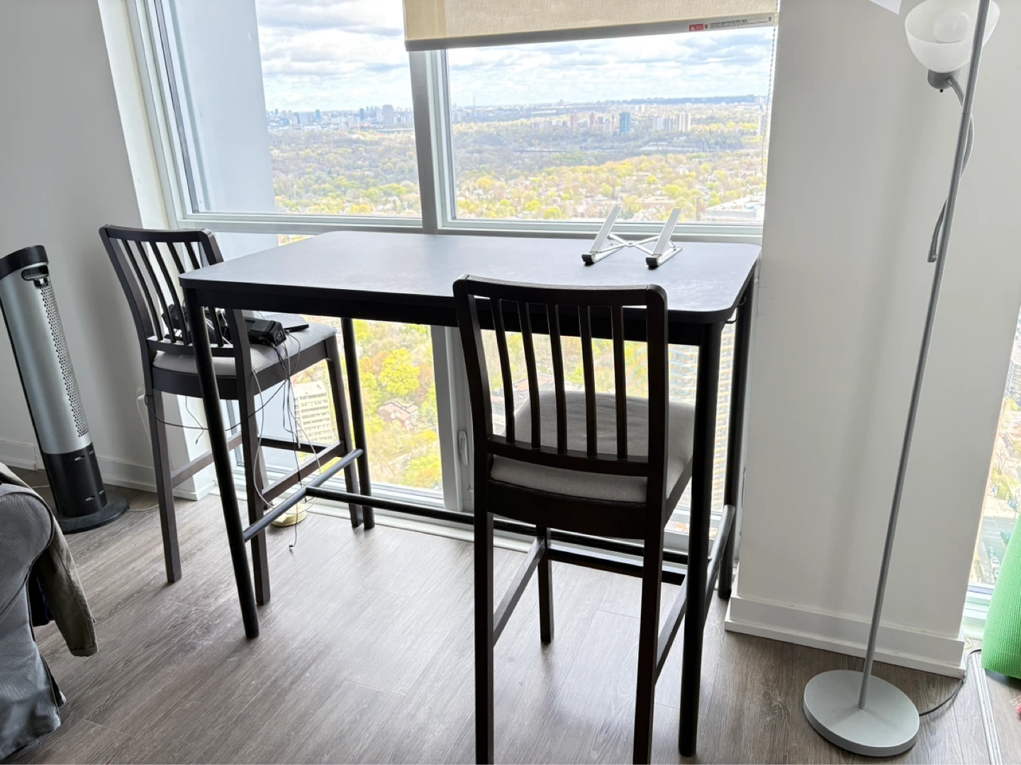 Black Bar Table and 2 Bar Chairs - photo 3