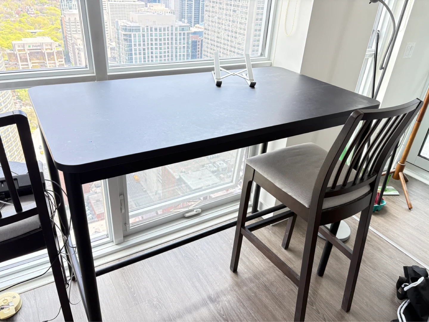 Black Bar Table and 2 Bar Chairs - photo 2