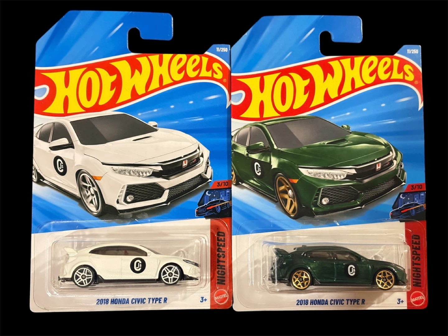 Hot Wheels 2018 Honda Civic Type R (White & Green)