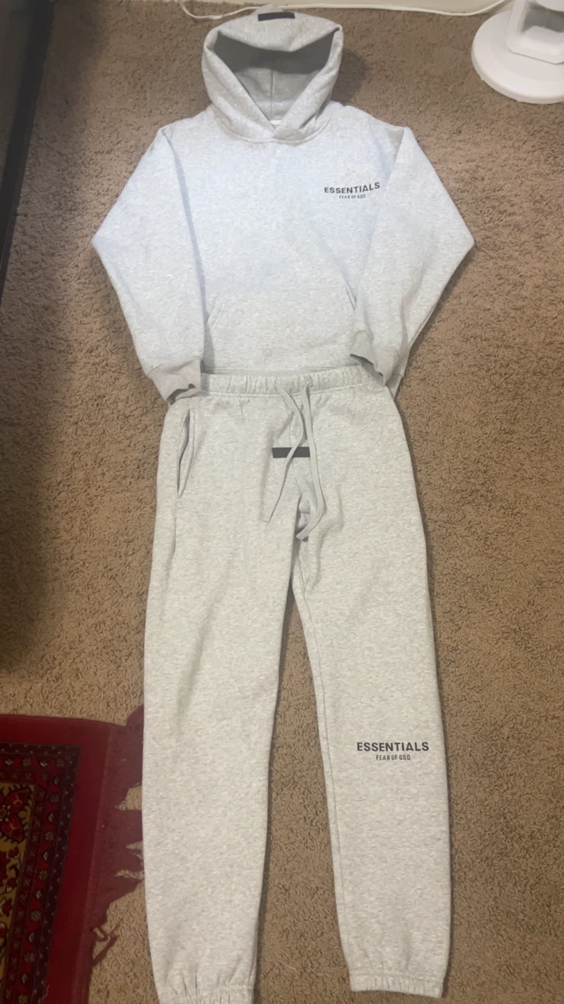Grey fog essentials track suit