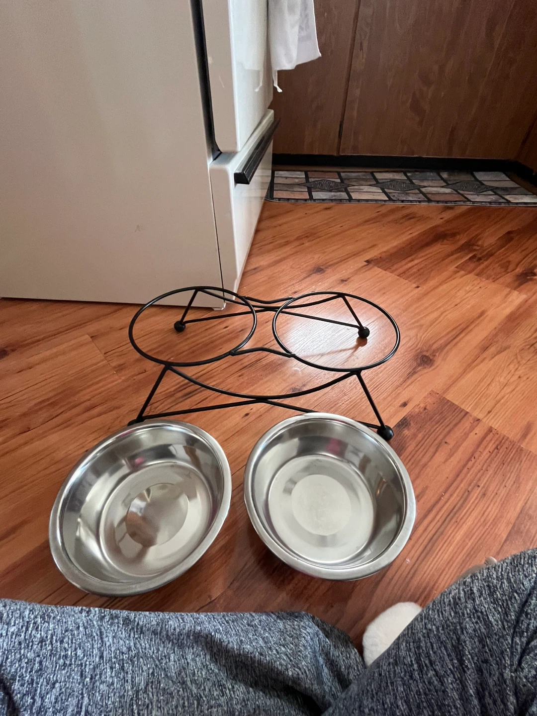 Double Stainless Steel Pet Bowls on Stand - photo 3