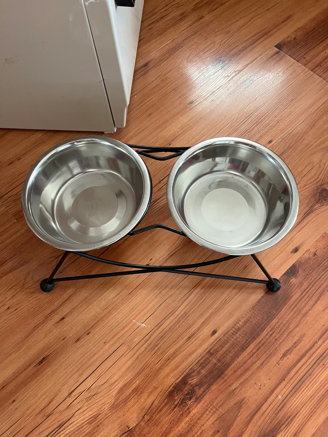 Double Stainless Steel Pet Bowls on Stand - photo 2