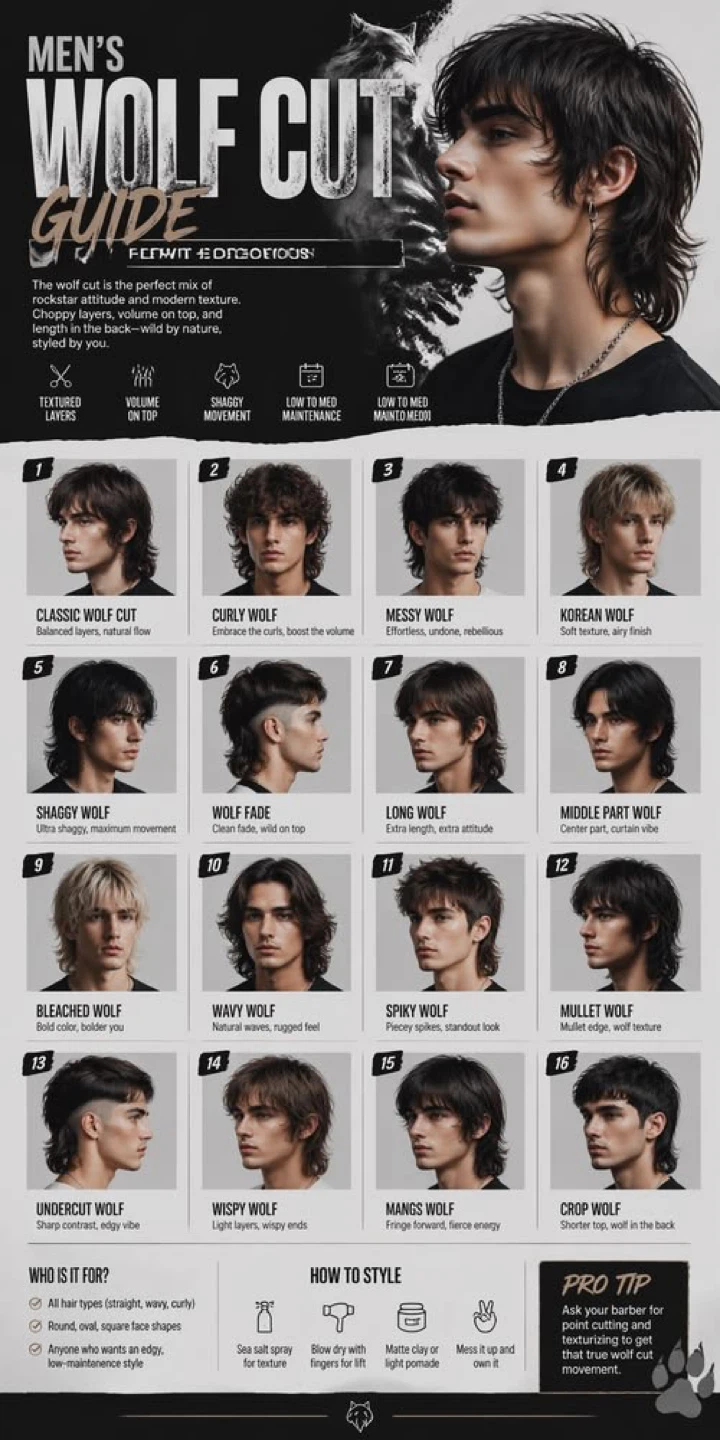 Men's Wolf Cut Hairstyle Guide - photo 2