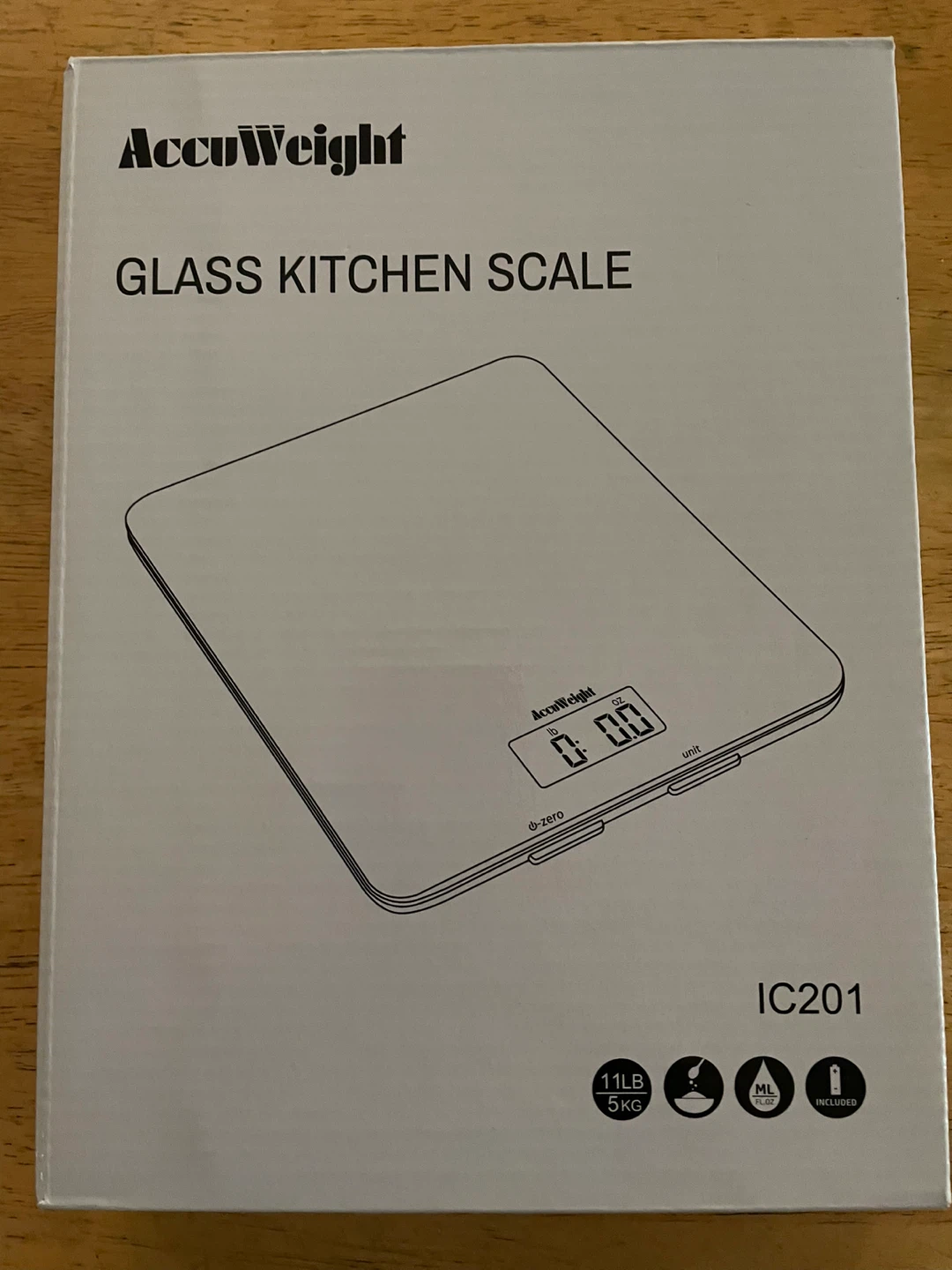 AccuWeight Glass Kitchen Scale
