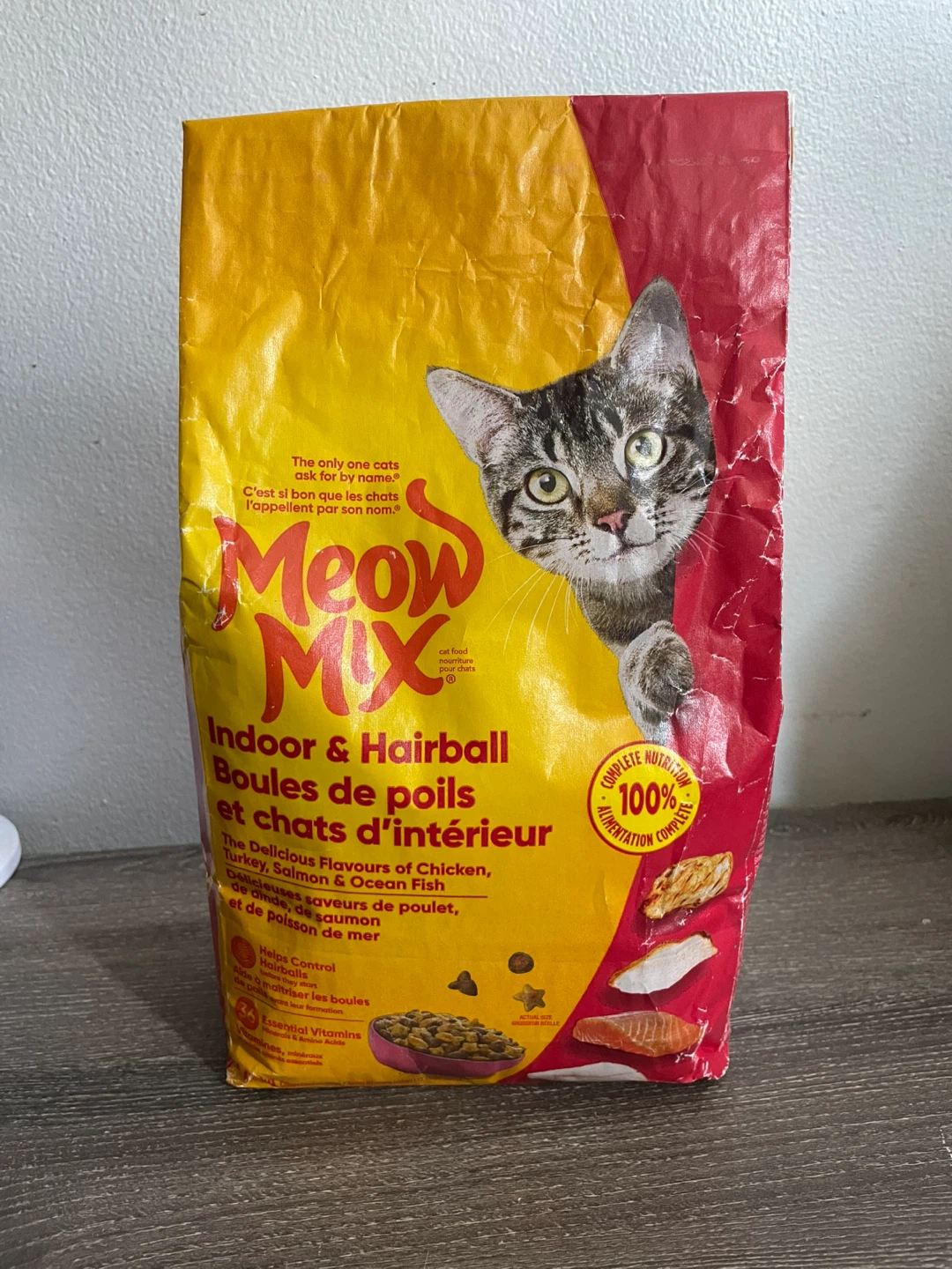Opened MeowMix Cat Food