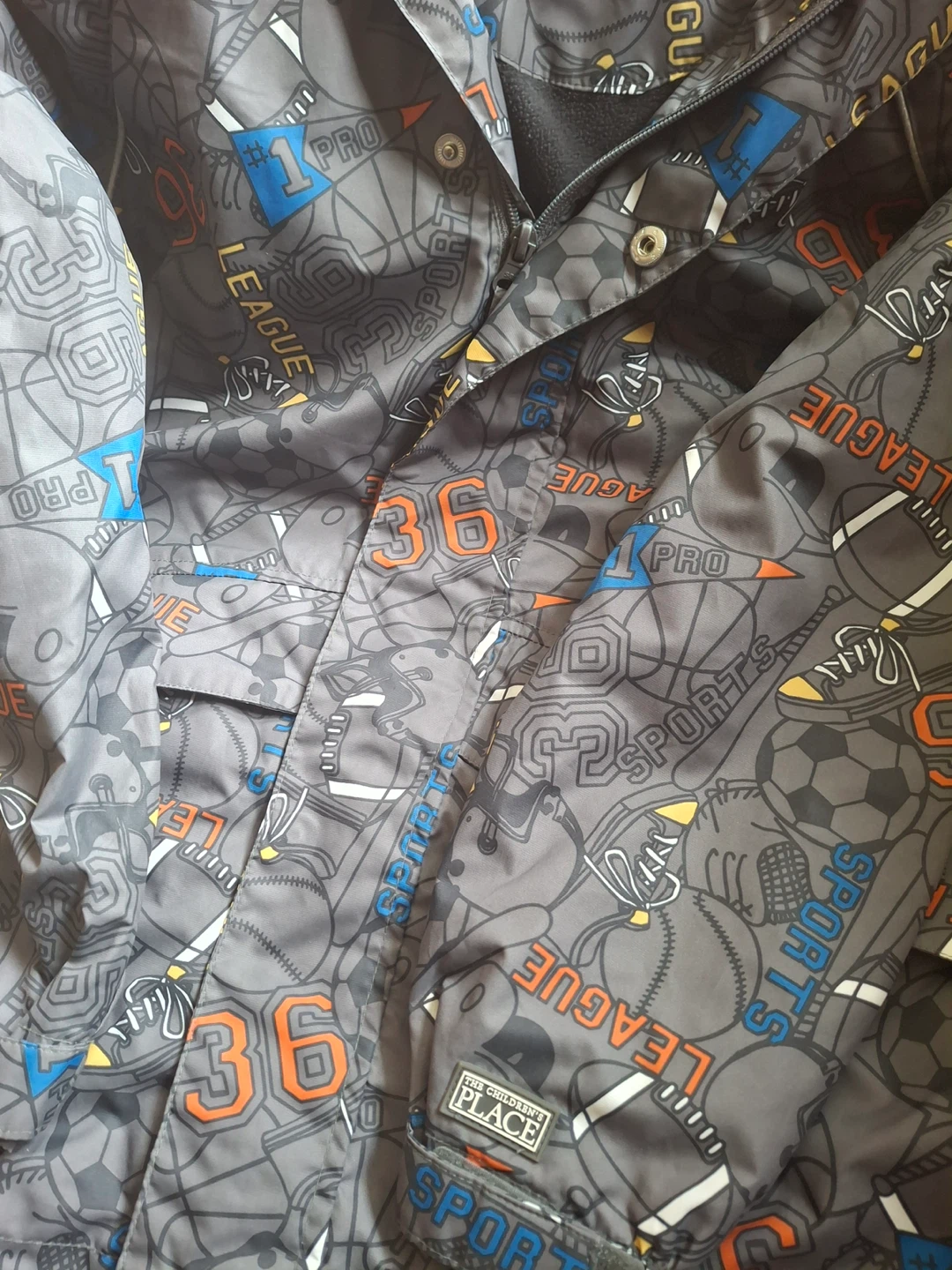 Kids sports print hooded jacket (The Children’s Place) - photo 3