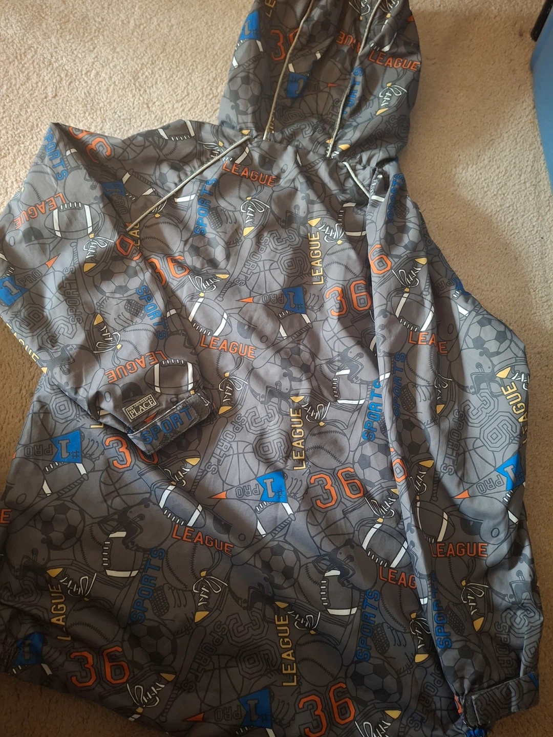 Kids sports print hooded jacket (The Children’s Place) - photo 5