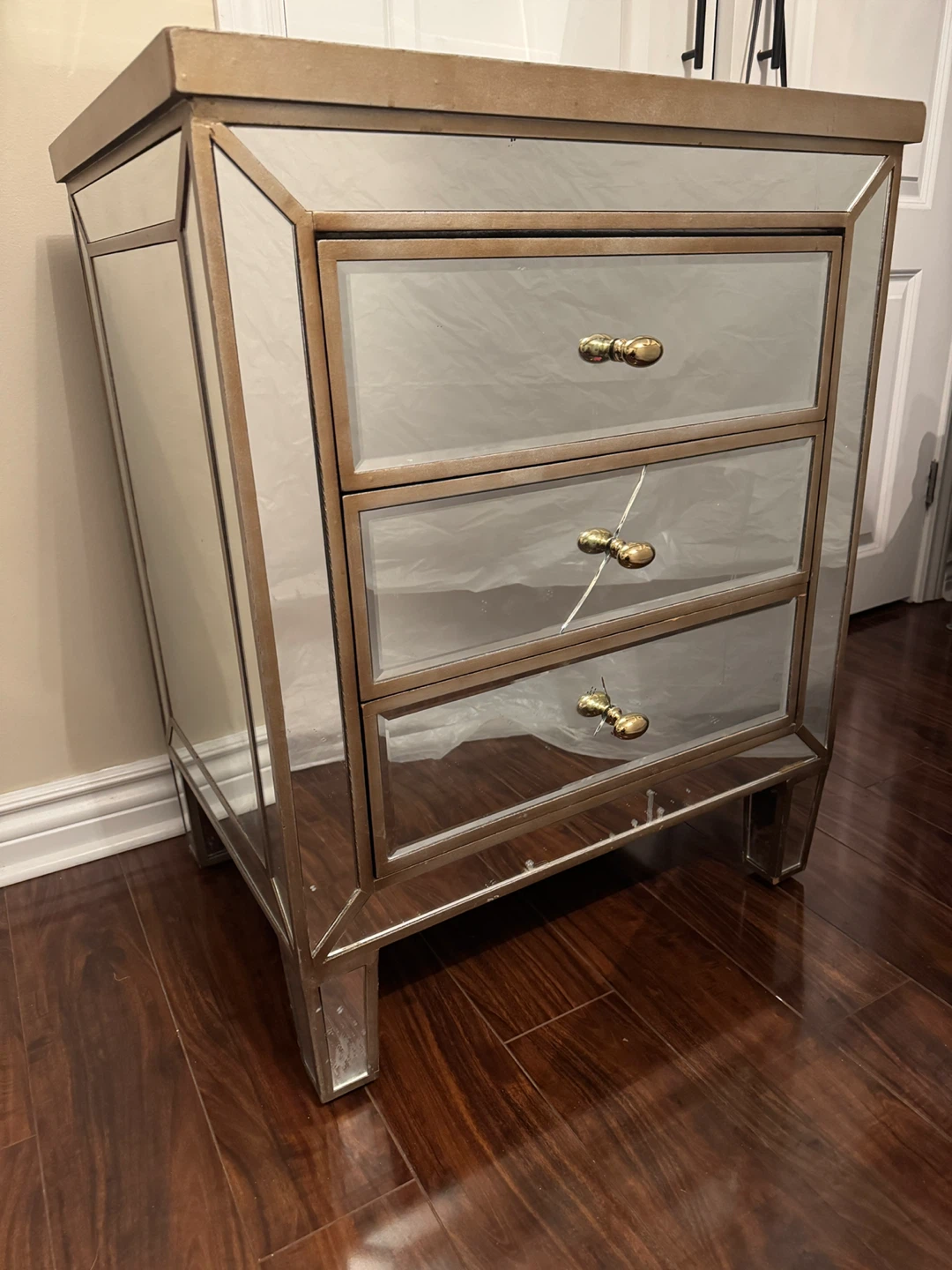 Glass night stand