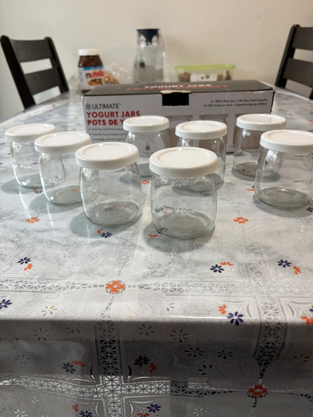 Brand New Ultimate Glass Yogurt Jar Set – 8 x 180ml