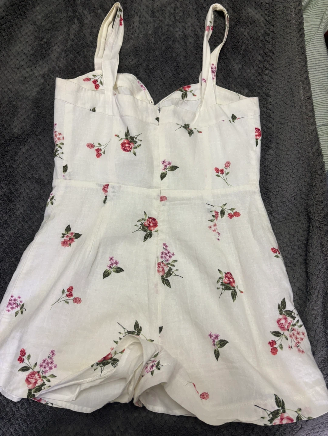 White and floral romper - photo 2
