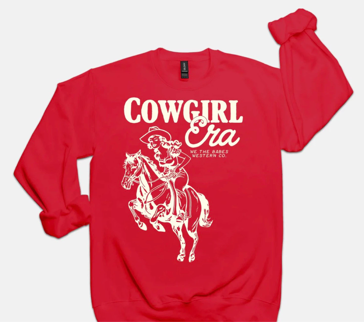 Red "Cowgirl Era" Graphic Sweatshirt - photo 4
