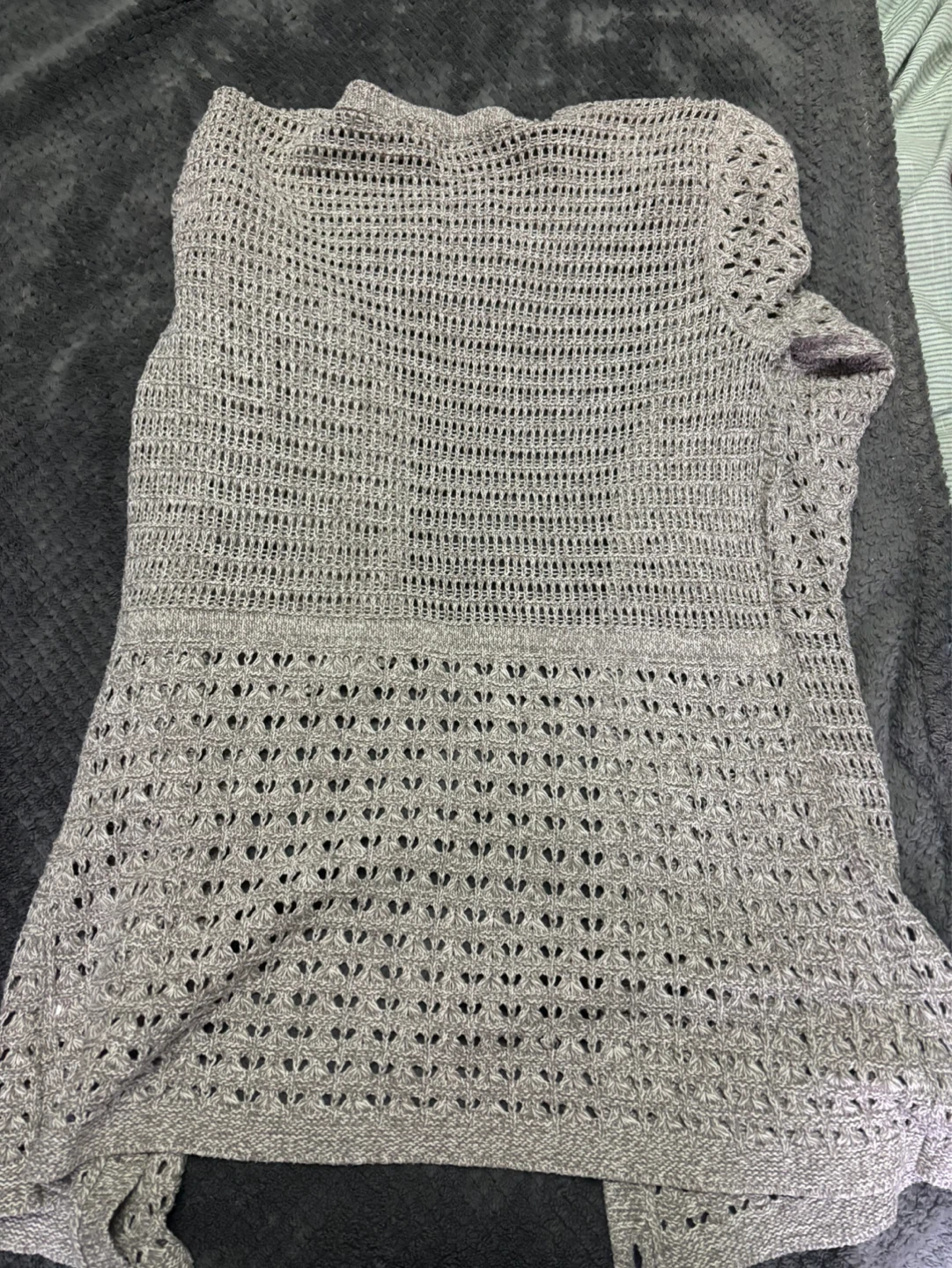 Light grey knit button up sweater - photo 2