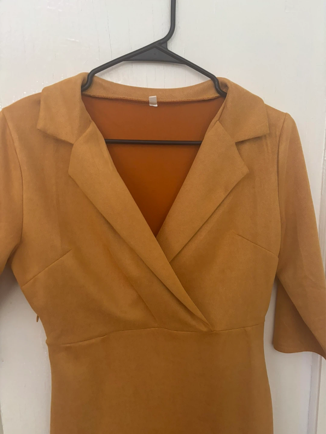 Women's Mustard Yellow Wrap Dress - photo 3