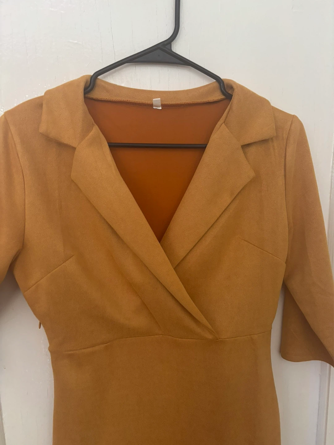Women's Mustard Yellow Wrap Dress - photo 5