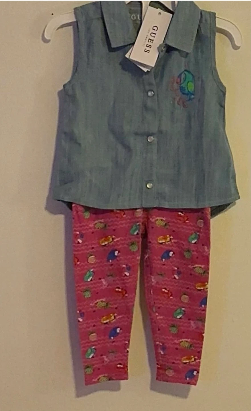 GIRLS 2PC LEGGINGS SUITE (SIZE:12 MONTHS)