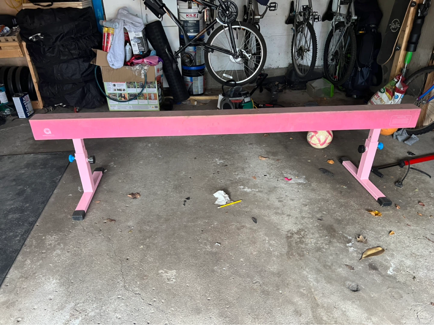 Pink Gymnastics Balance Beam