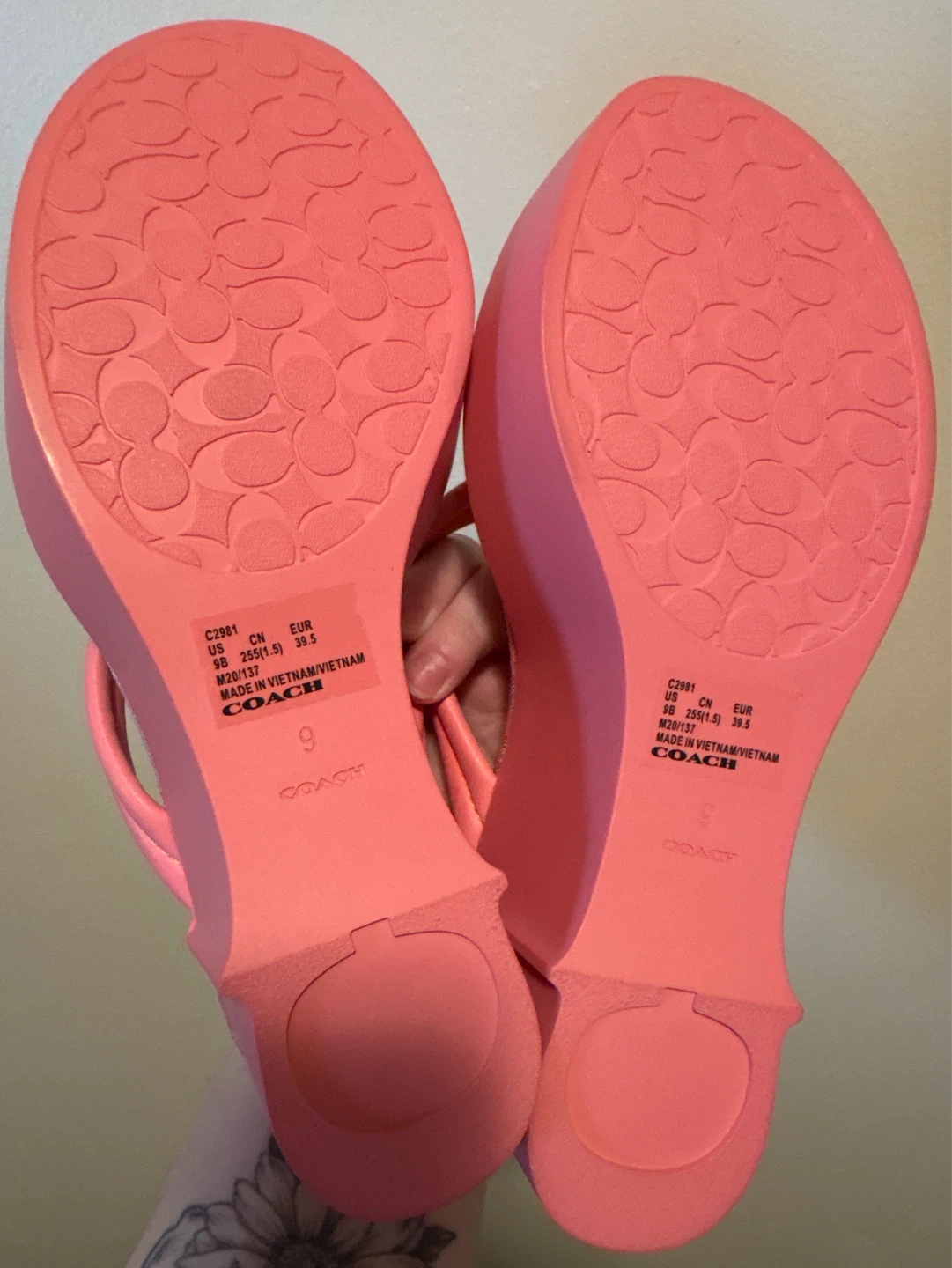 Coach Pink Signature Platform  Flip Flops - photo 5