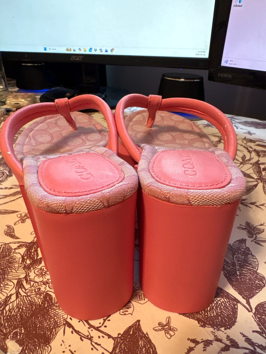 Coach Pink Signature Platform  Flip Flops - photo 4