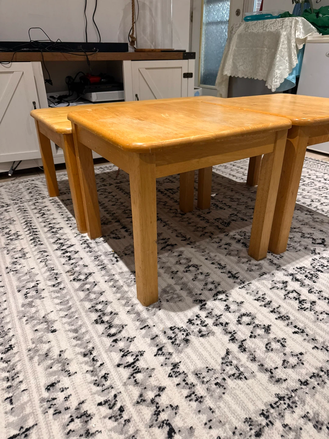 Wooden Set of Coffee table and Side  table - photo 4