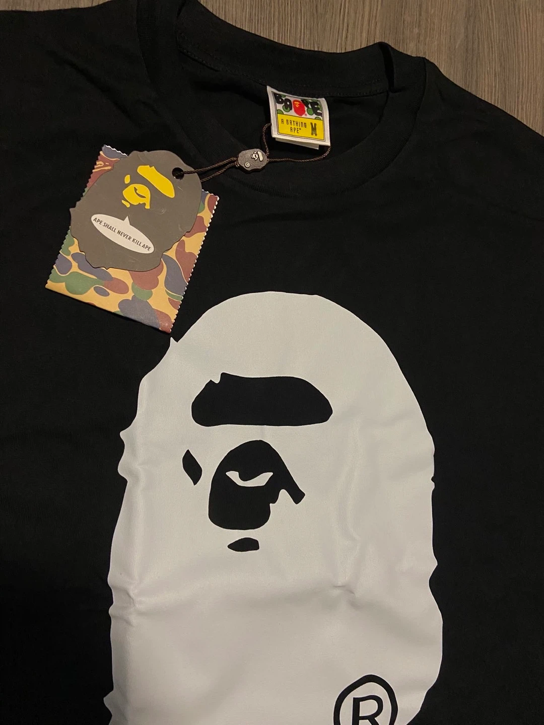 BAPE A Bathing Ape BAPEFACE T-Shirt Black Size M - photo 2