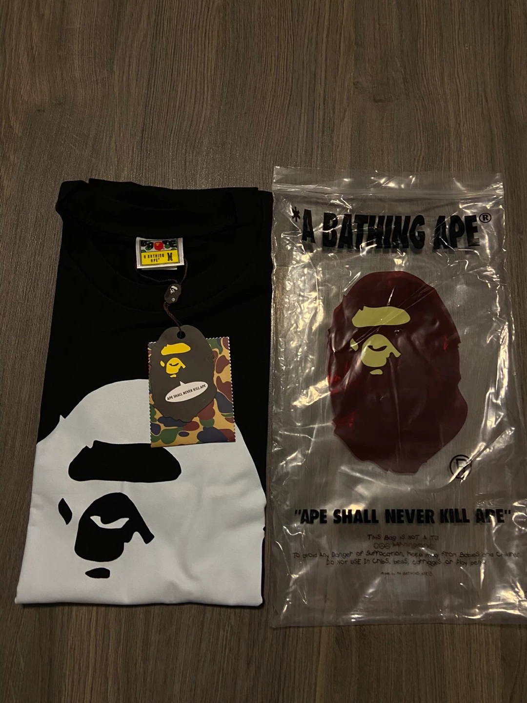 BAPE A Bathing Ape BAPEFACE T-Shirt Black Size M