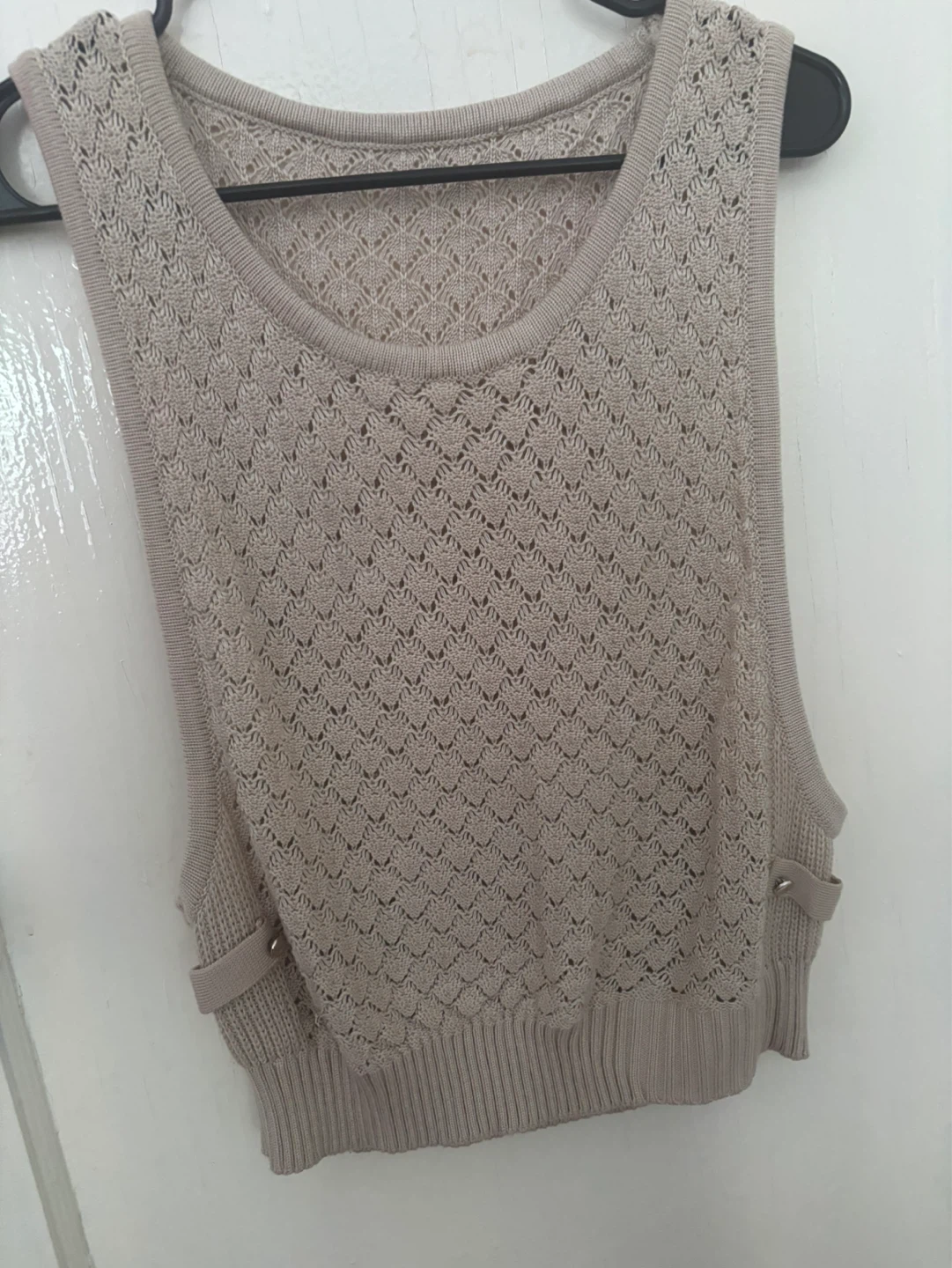 Tan Crochet Knit Vest - photo 2