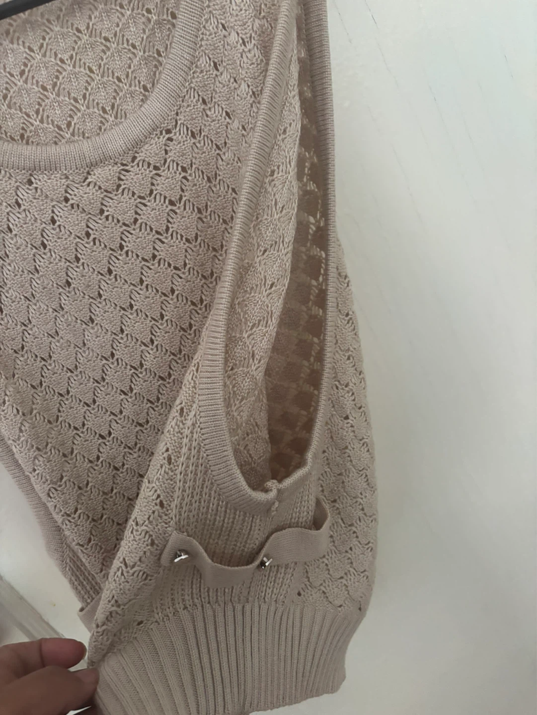 Tan Crochet Knit Vest - photo 3