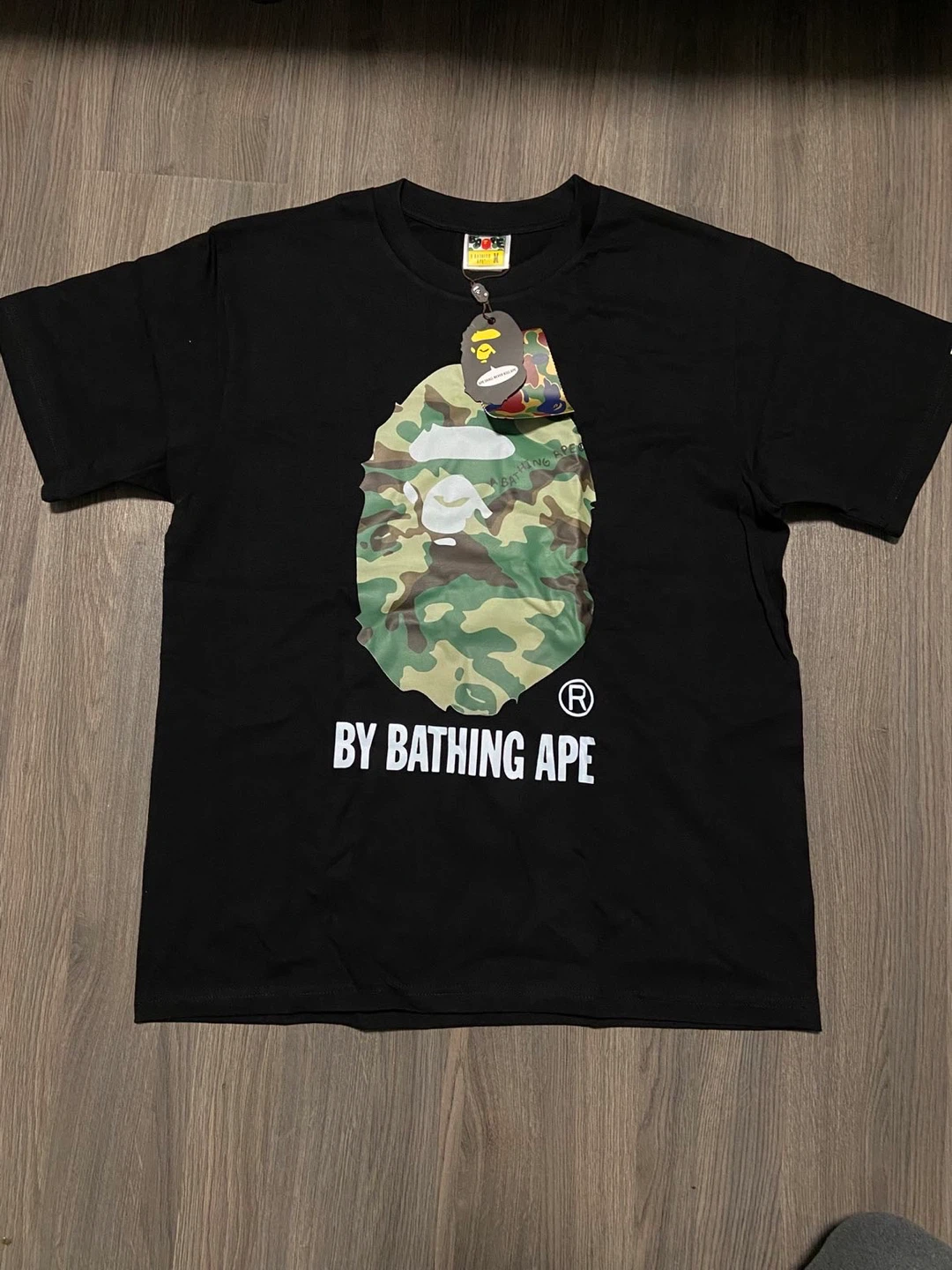 A Bathing Ape BAPE Camo Shark T-Shirt Black - photo 3
