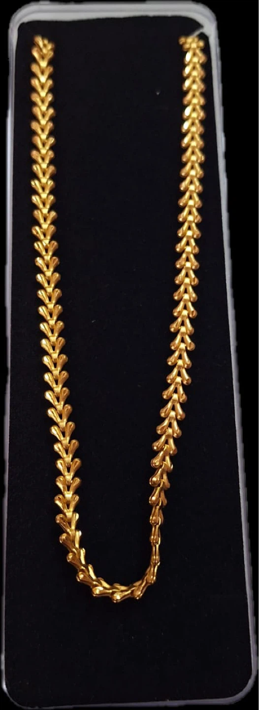 Gold coloured chain necklace -24 gold plated