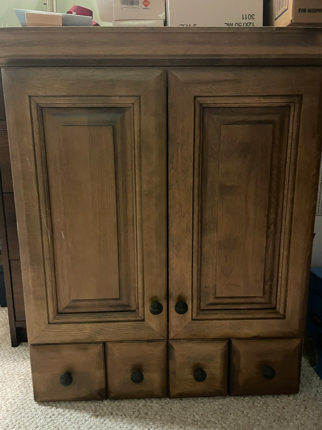 Wooden Cabinet with Mirror - photo 2