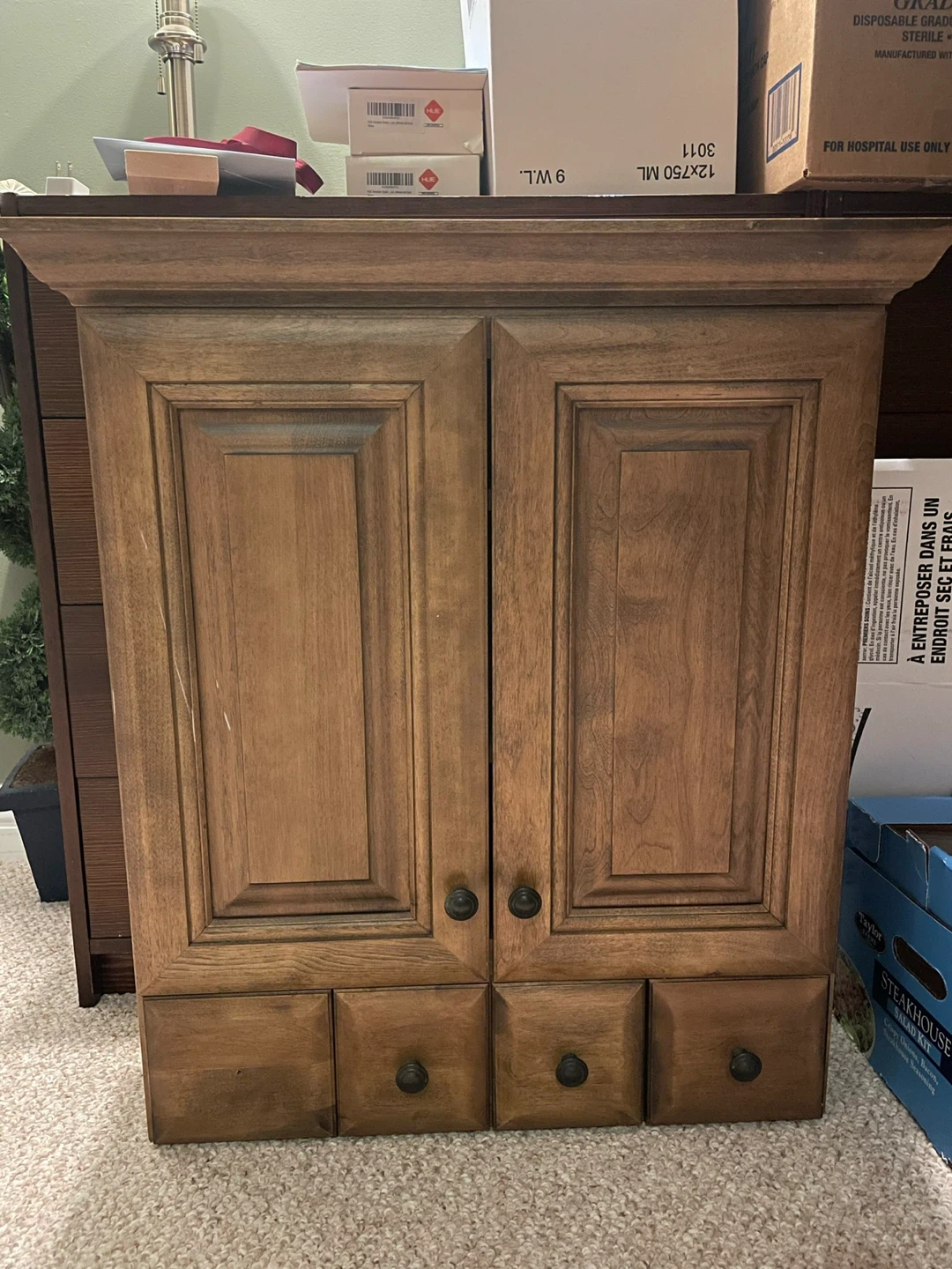 Wooden Cabinet with Mirror - photo 4