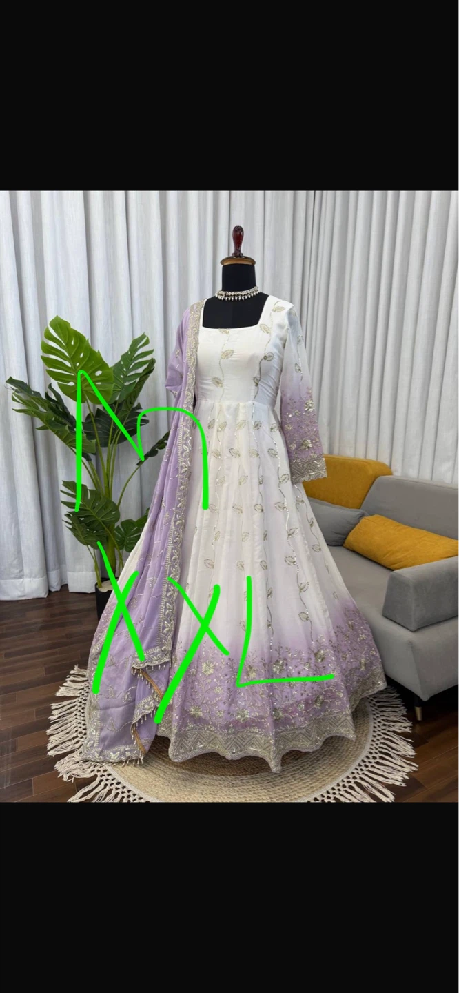 Women's Anarkali Dress and Dupatta Set