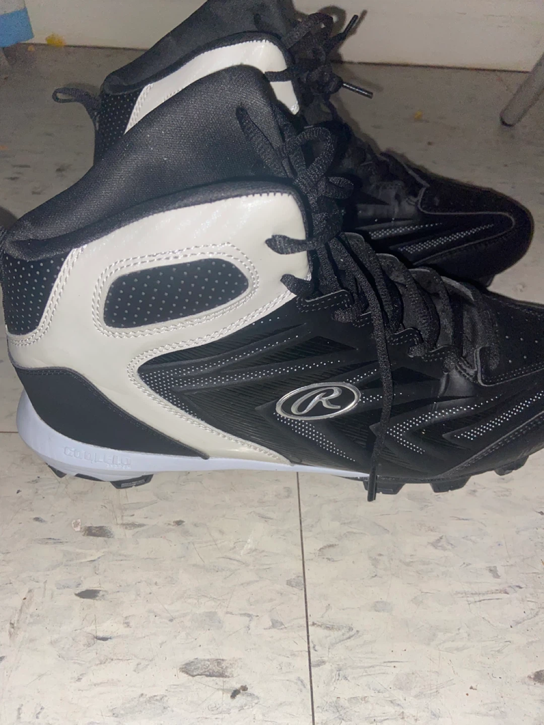 Rawlings Black & White Baseball Cleats - photo 3