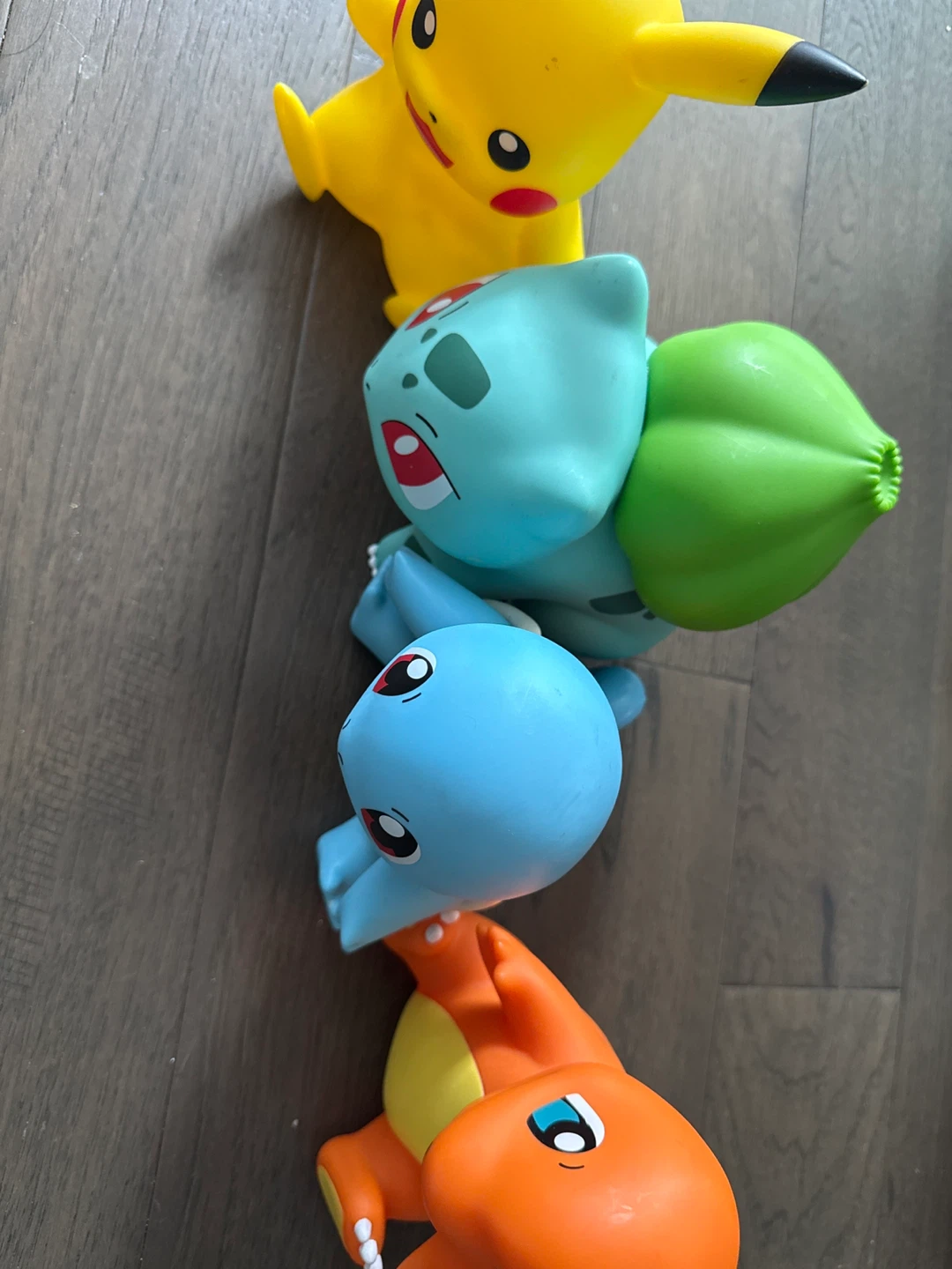 4 Pokemon Squirtle, Charmander, Bulbasaur, Pikachu Figures - photo 2