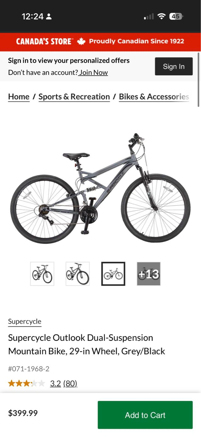 Supercycle Outlook Dual-Suspension Mountain Bike