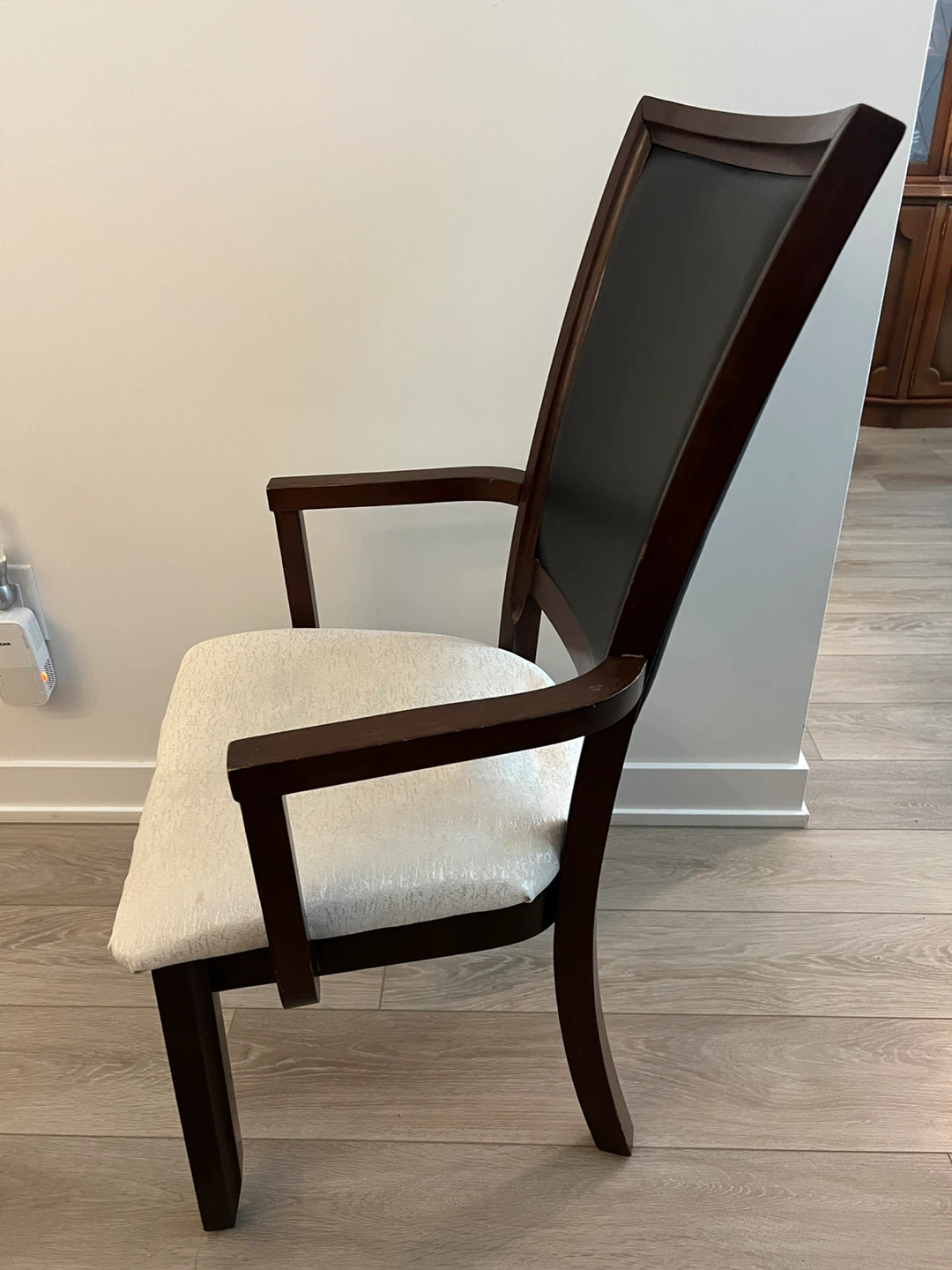 Dining Chair with upholstered seat and dark back - photo 3