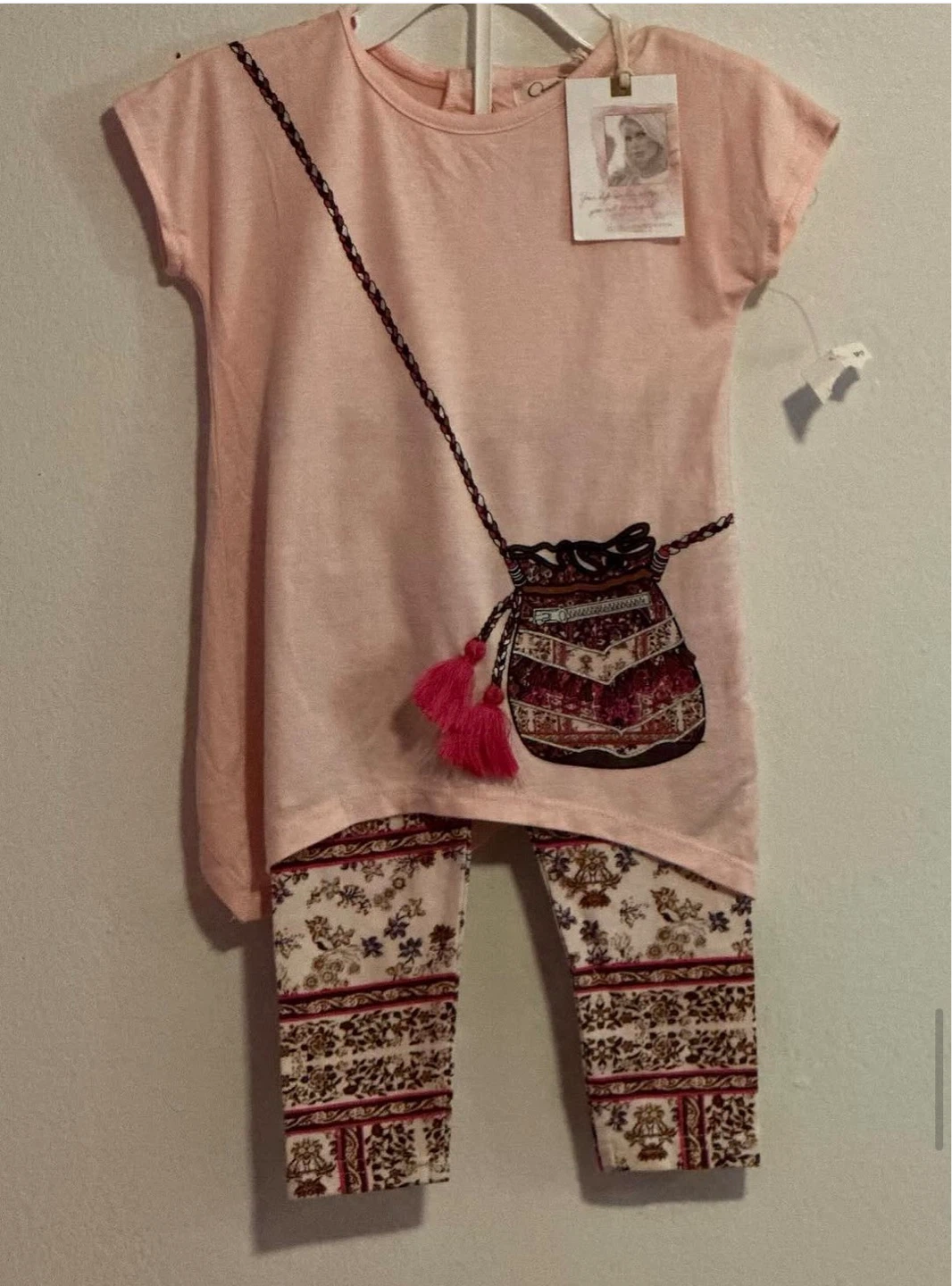 GIRLS 2PC LEGGINGS SUITE (SIZE:12 MONTHS)