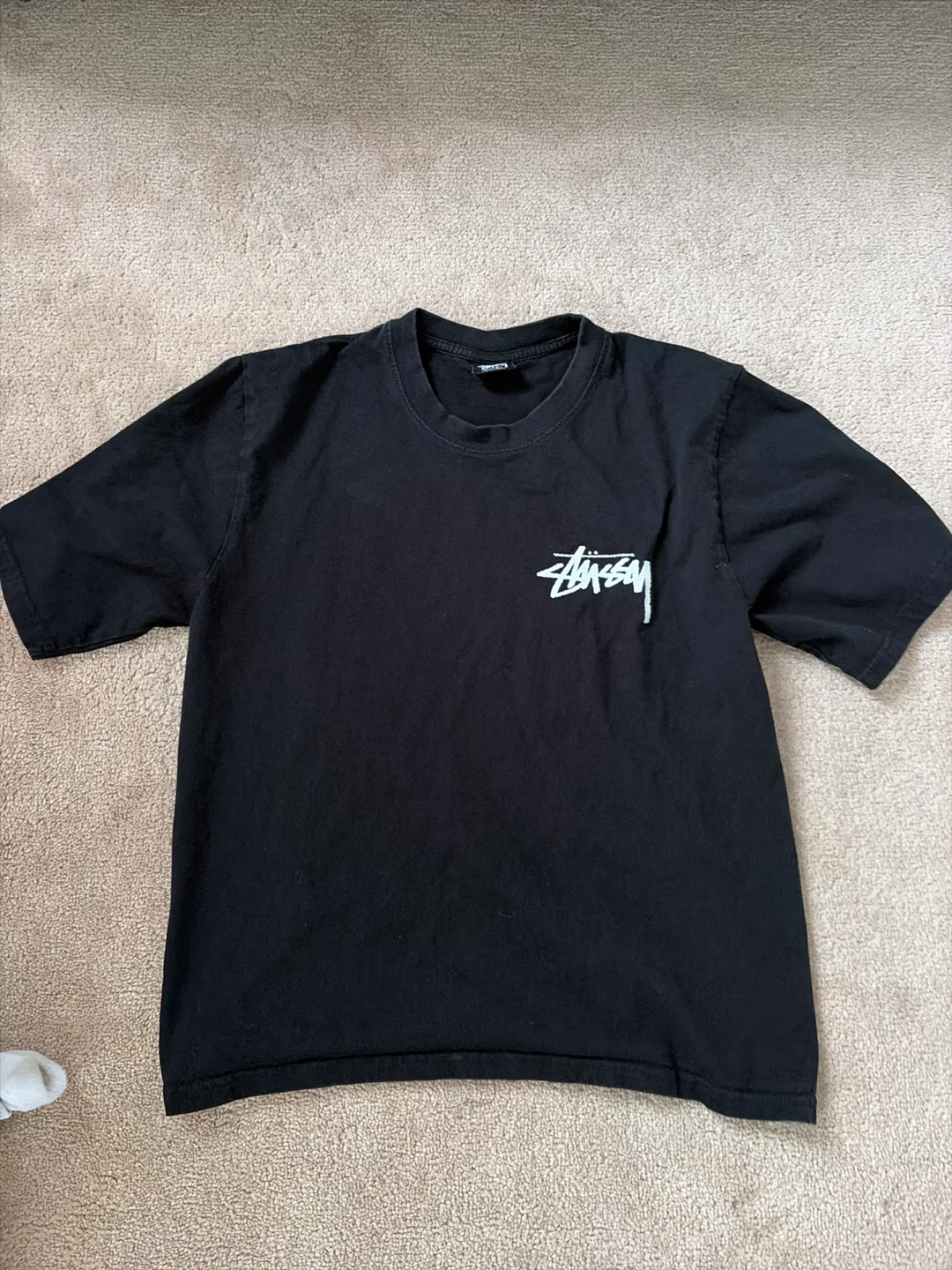 Stüssy Black T-Shirt with Dice Graphic
