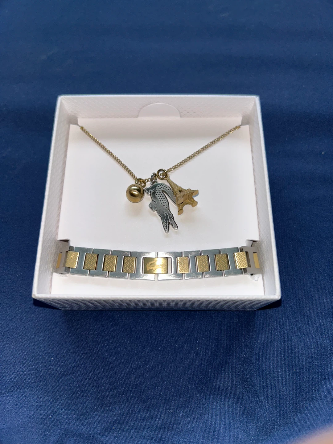 Lacoste Necklace and Bracelet Set