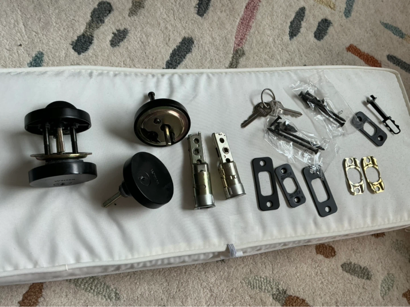 Weiser Black Door Lockset, 2 sets