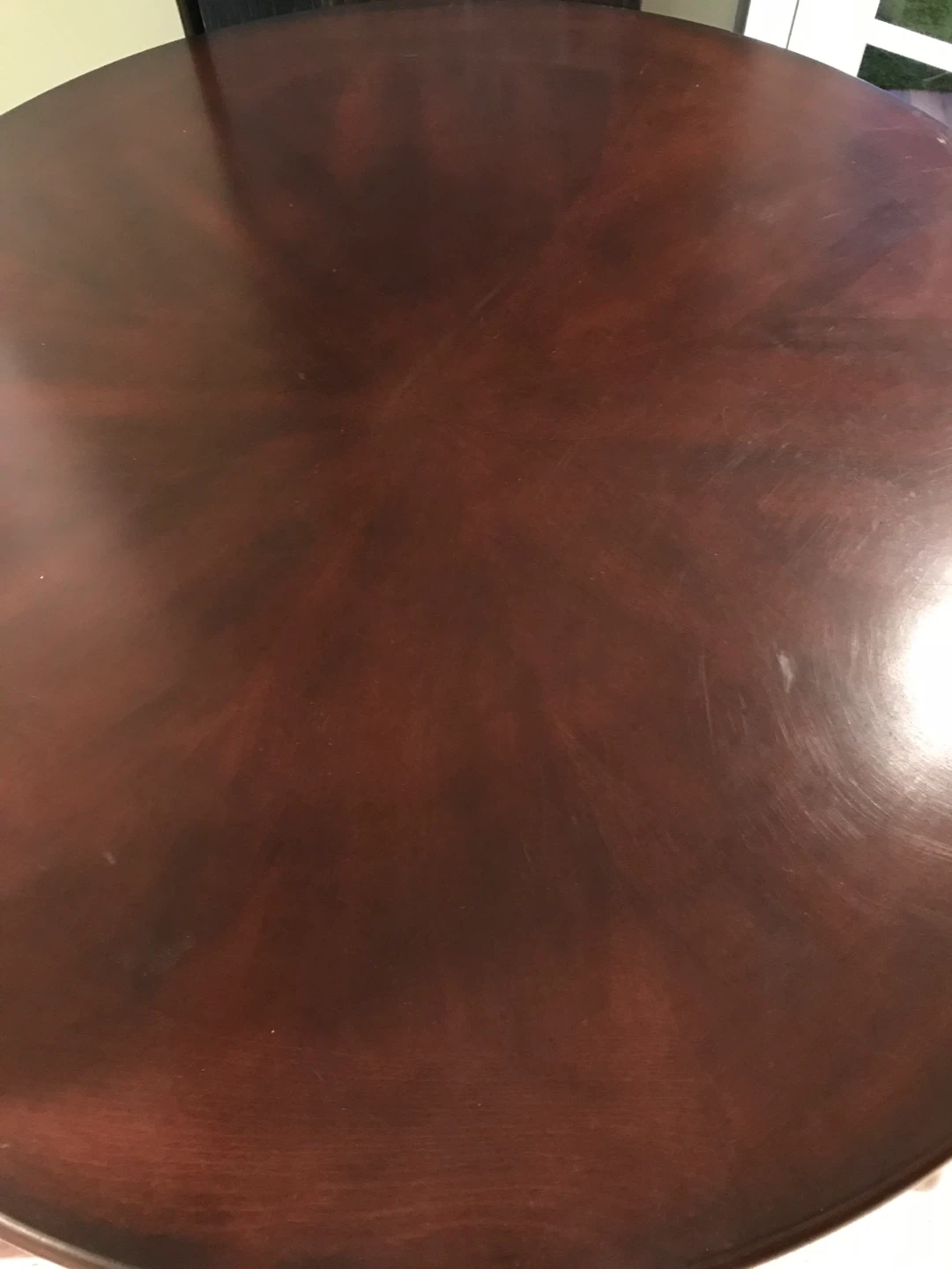 Dark Wood Round Accent Table - photo 4