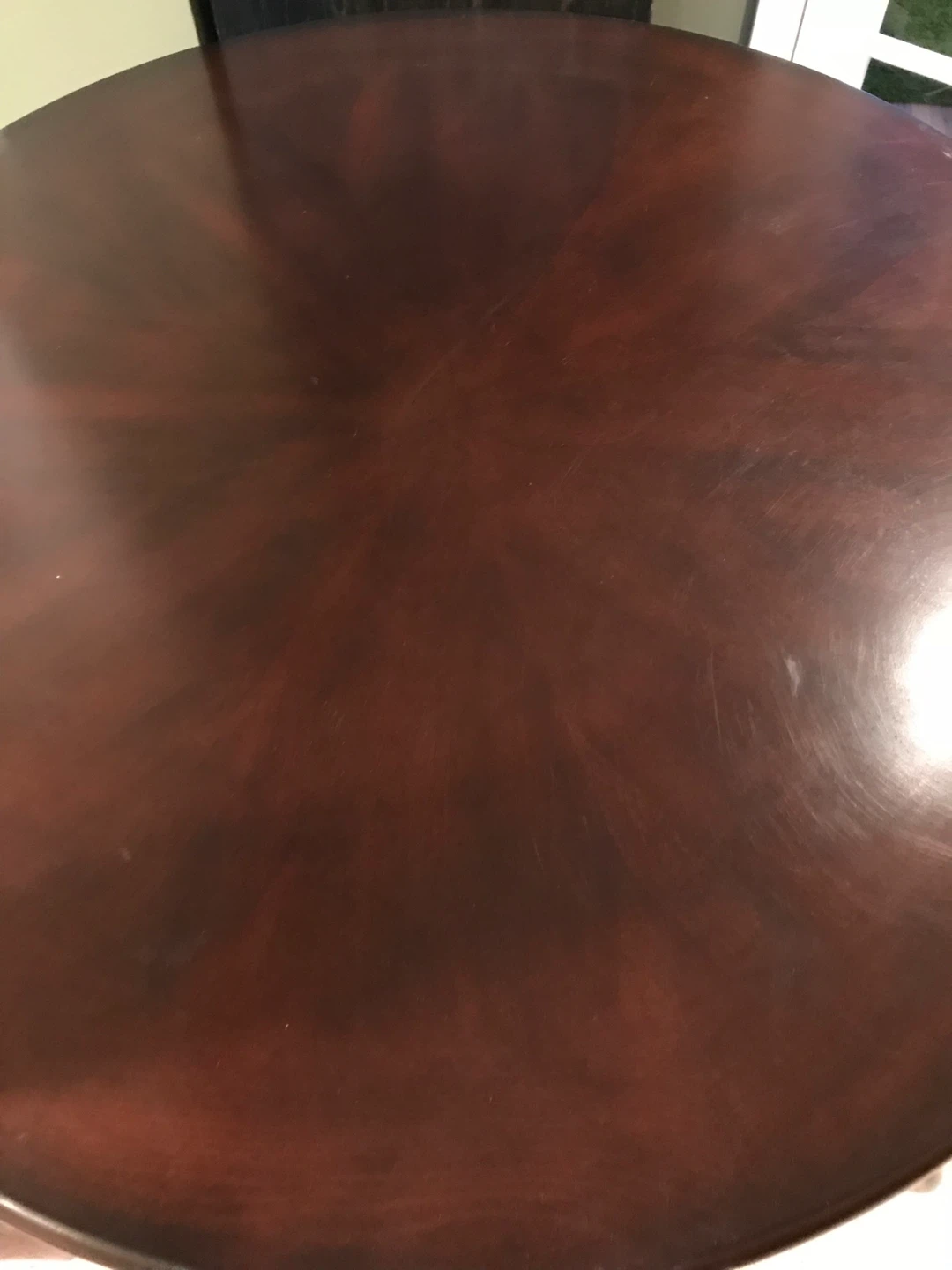 Dark Wood Round Accent Table - photo 5