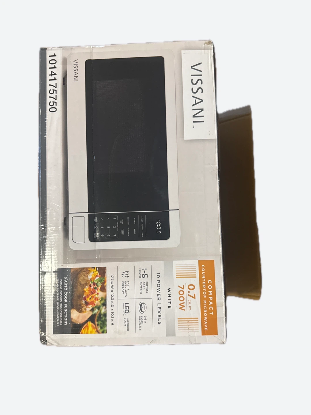 VISSANI 0.7 cu. ft. Compact Countertop Microwave - White - photo 3