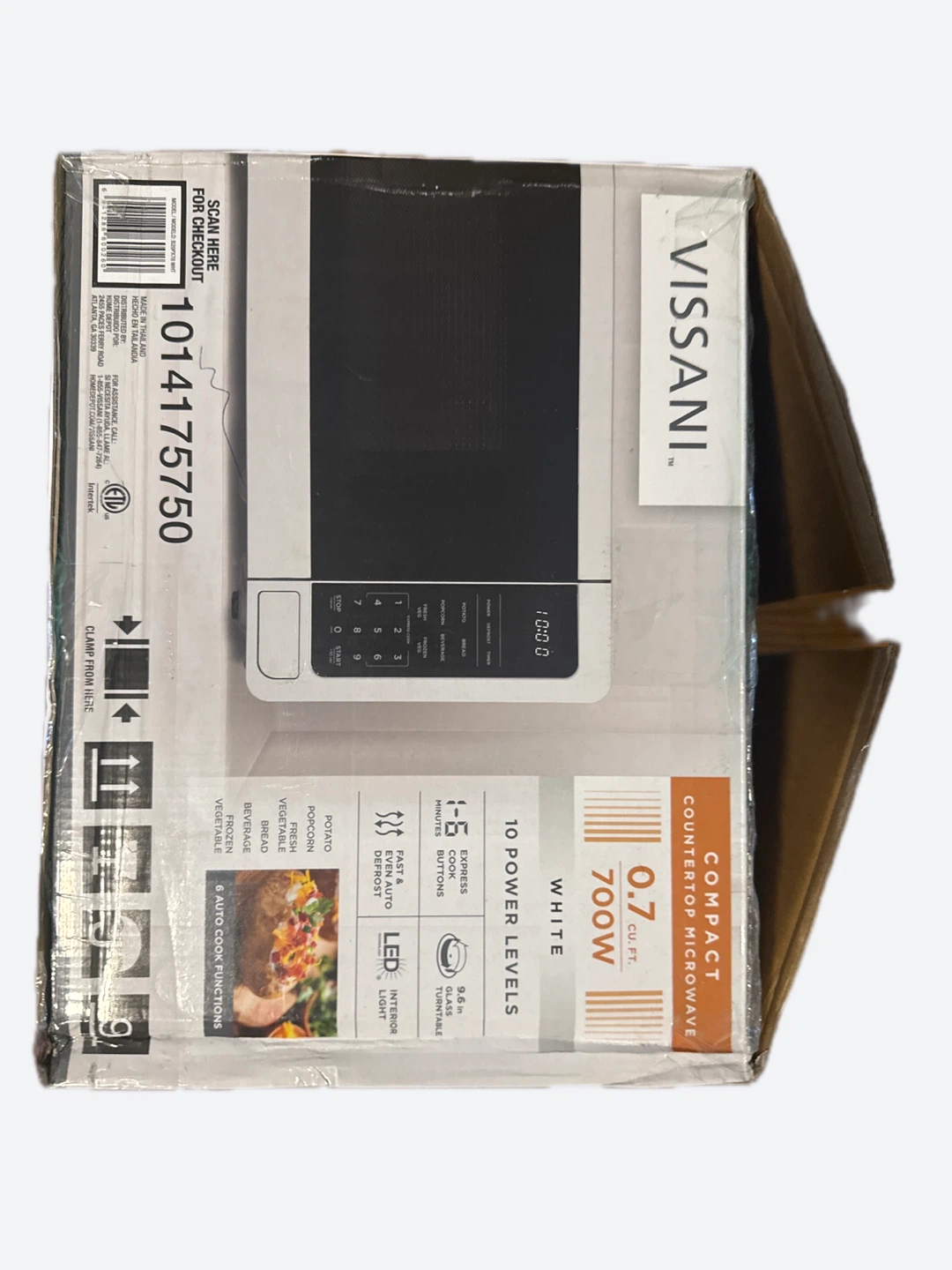 VISSANI 0.7 cu. ft. Compact Countertop Microwave - White - photo 4